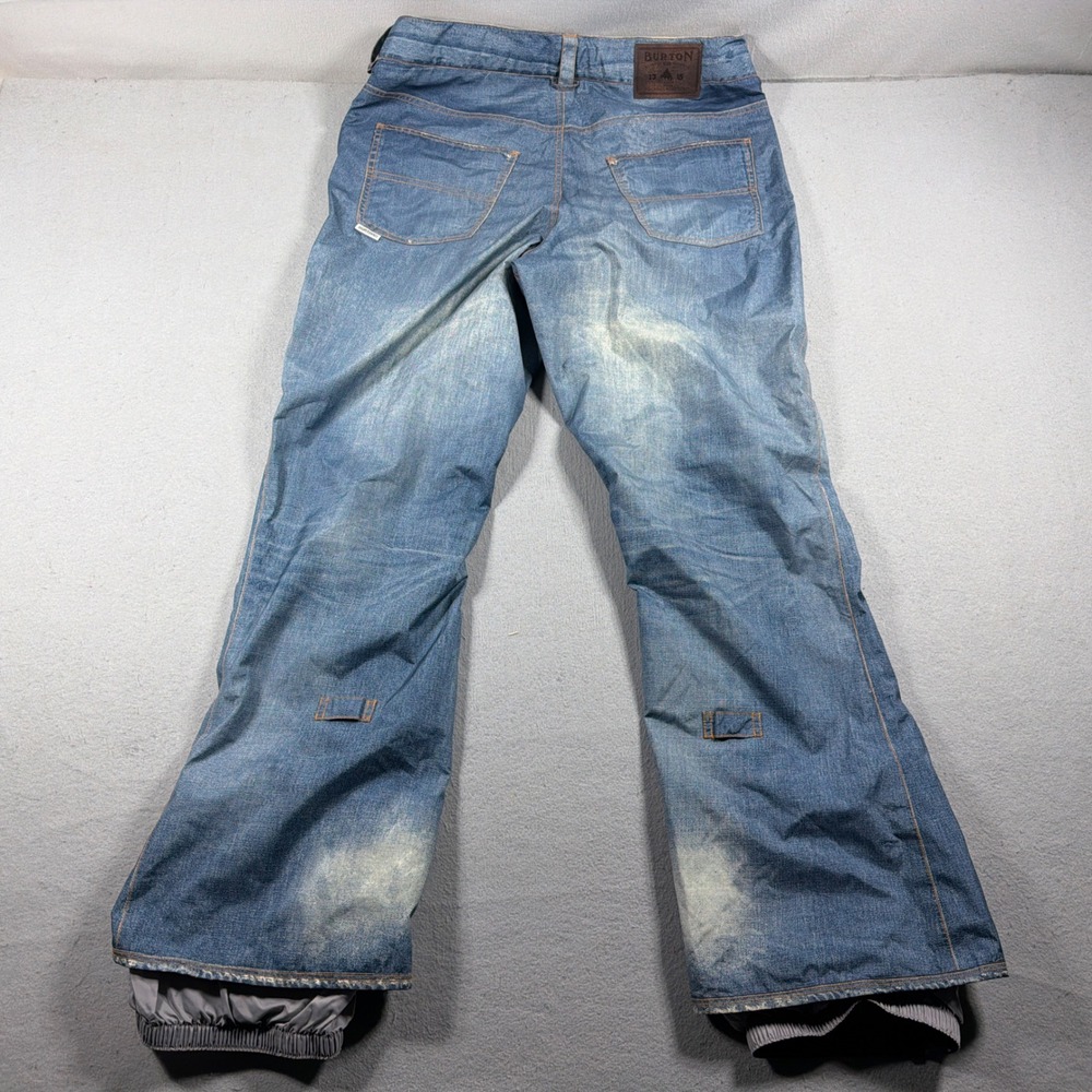 Burton Snowboard Pants Men XL Distressed Denim THE JEANS Snowboard Winter Ski - Picture 9 of 10
